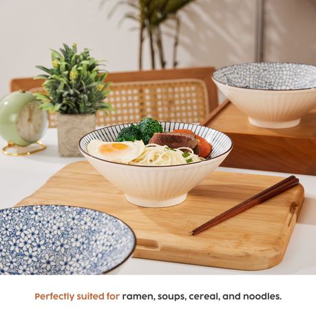 Chenshia 4-Piece Ceramic Ramen Noodle & Pho Bowl
