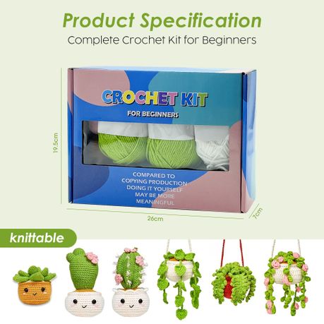Plant Crochet Starter Kit | 40-Piece All-in-One