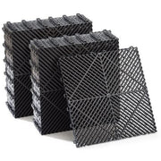 16-Piece Interlocking Garage Floor Tiles - Black