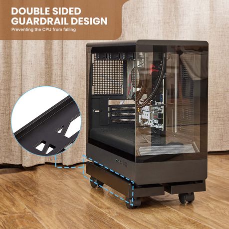 Chenshia Adjustable Gaming Computer PC Tower Stand Holder & Lockable Wheels