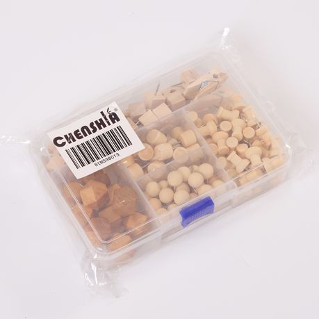 Chenshia 128pc Wood Push Pins Thumb Tack for Decorative Wall Bulletin Board