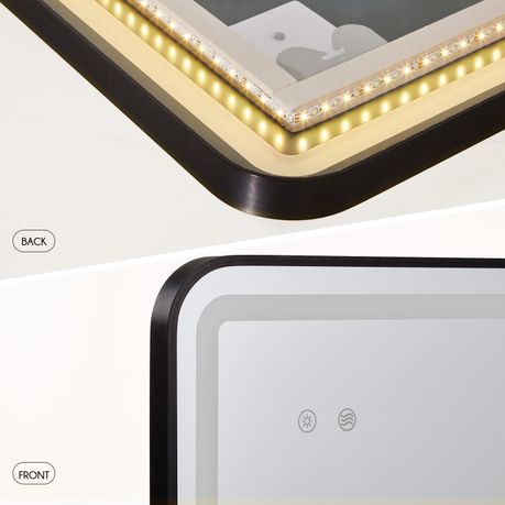 LED Bathroom Mirror Anti Fog Smart Illuminated 3-Color