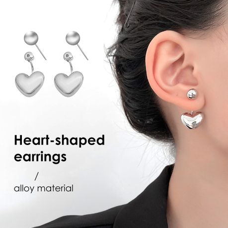 Gold Hypoallergenic Heart Stud Earrings
