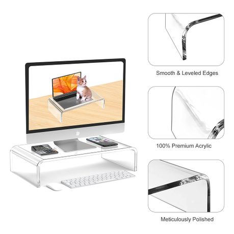 Clear Acrylic Monitor Screen Stand
