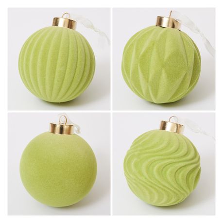 Chenshia 12Pc Velvet Pendant Decor Ball Shatterproof Ball Ornament Set