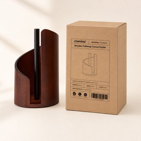 Freestanding Wooden Paper Towel Holder