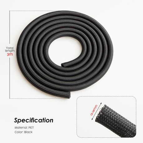 Chenshia Cord Protector Wire Loom Tubing Cable Sleeve Split Sleeving