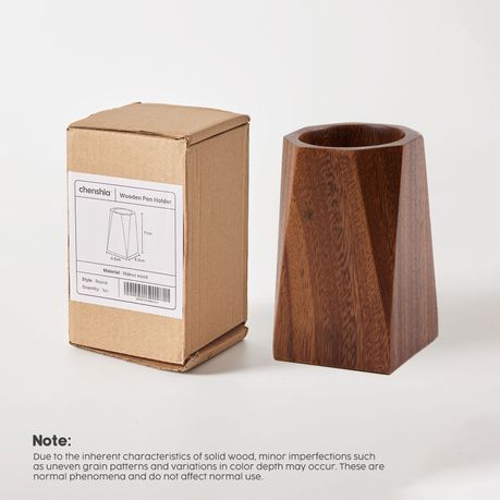 Chenshia Solid Walnut Wood Desk Organizer - Round