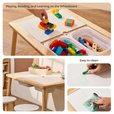Wooden Kids Sensory Activity Table Set