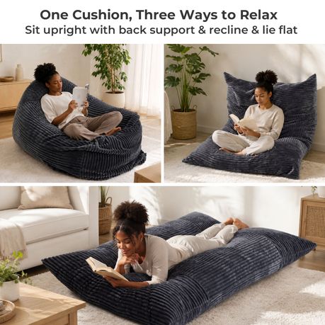3-in-1 Memory Foam Bean Bag Chair