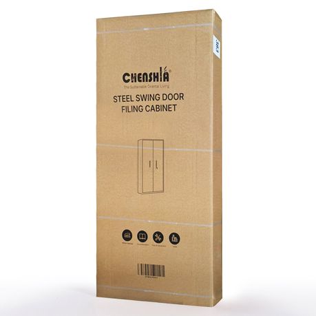 Chenshia Steel Office Filing Cabinet-Swing Door Document Locker Safe-185cm
