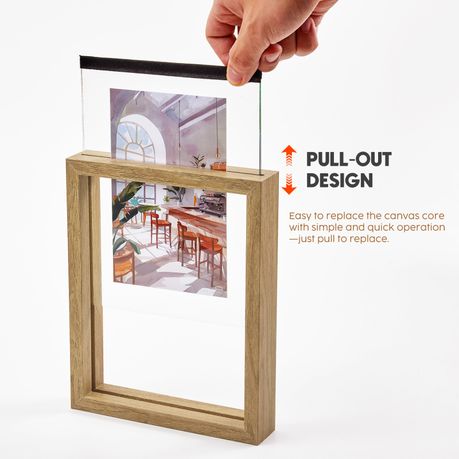 2pc Wooden Floating Picture Frames