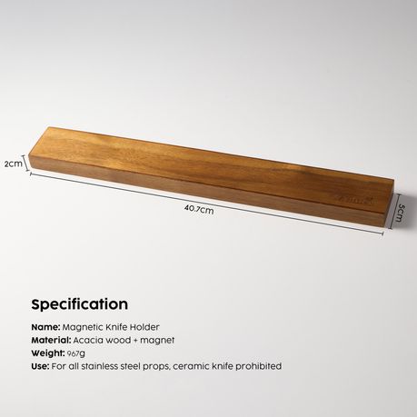 Acacia Wood Magnetic Knife Holder