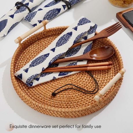 Chenshia 16pc Japanese Ramen Bowl Set 800ml & Wood Cutlery Kit