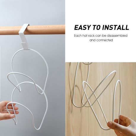 Over-Door Hat & Bag Rack Organiser - 2 Pack