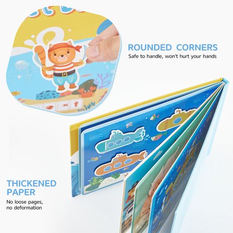 Kid's Montessori Picture & Puzzle Book Busy Board- Under the Sea