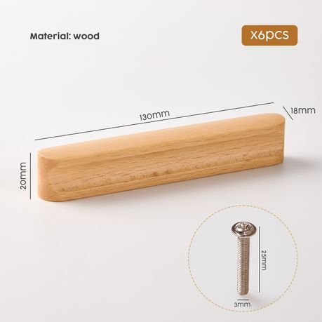 DIY Wooden Furniture Drawer Handles - 6-Pack