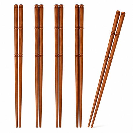 Reusable Wooden Chopsticks Gift Set - 5 Pairs