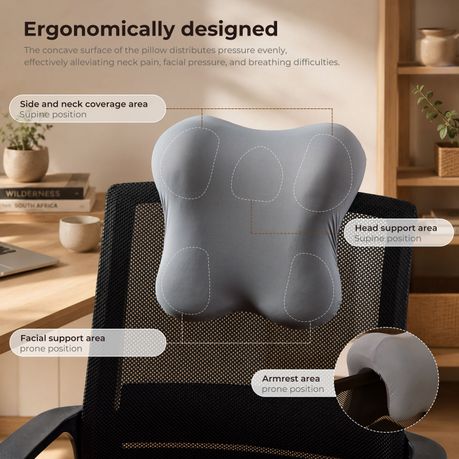 Ergonomic Memory Foam Neck & Head Support Pillow