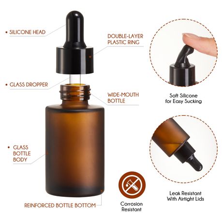 30ml Essential Oil Glass Bottles with Dropper