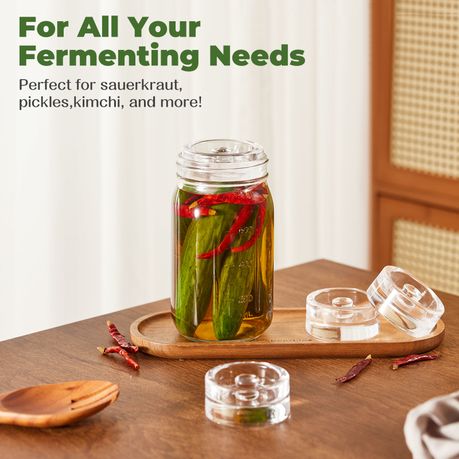 Glass Fermentation Weights for Mason Jars - 4 Pack