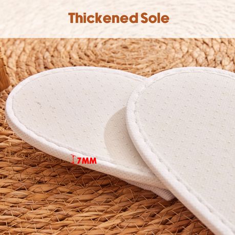 10pc White Disposable Slippers