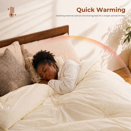 Queen Soybean Fiber Duvet 100% Washed Cotton Heavy Winter Blanket