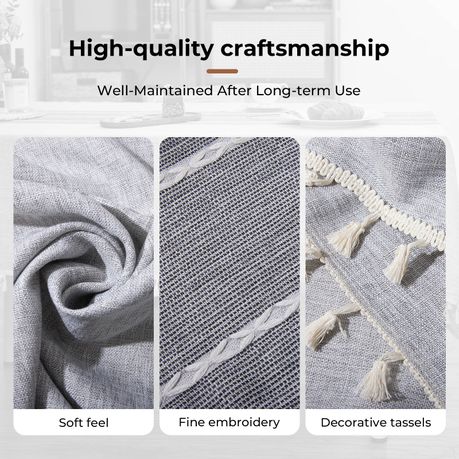 Tassel Tablecloth Waterproof Anti Wrinkle Dining Cover Cloth