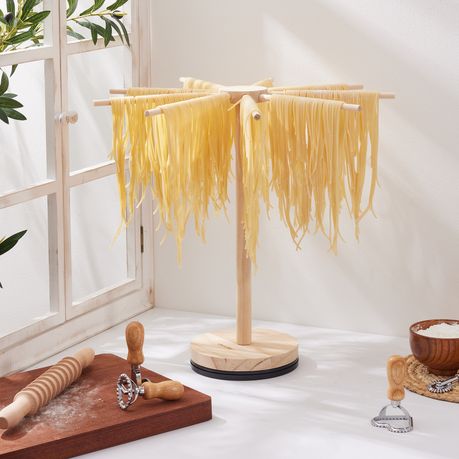 Pasta Drying Rack 9-Handle Noodle Maker Kitchen Tool - Collapsible