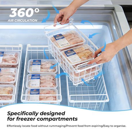 Freezer & Fridge Storage Baskets - 4-Pack