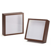Walnut 20cm Shadow Box Frame - 3D Deep Display Case (2 Pack)