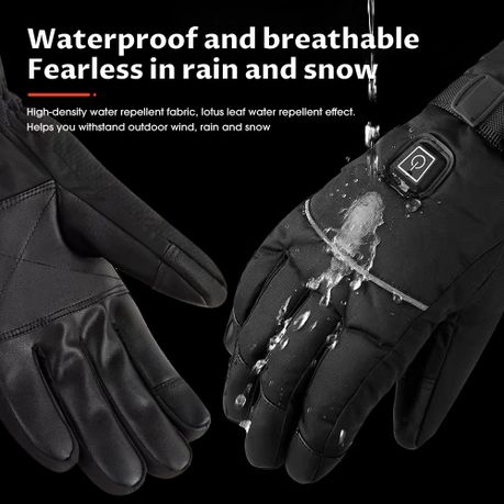 Rechargeable Heated Gloves - Touch Screen Waterproof Winter Mittens