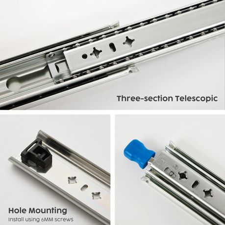 Chenshia 120kg 2Pc Heavy Duty Locking Drawer Slides