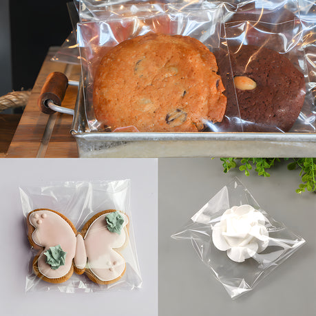 Reusable Clear Plastic Cookie Bags - 200-Pack