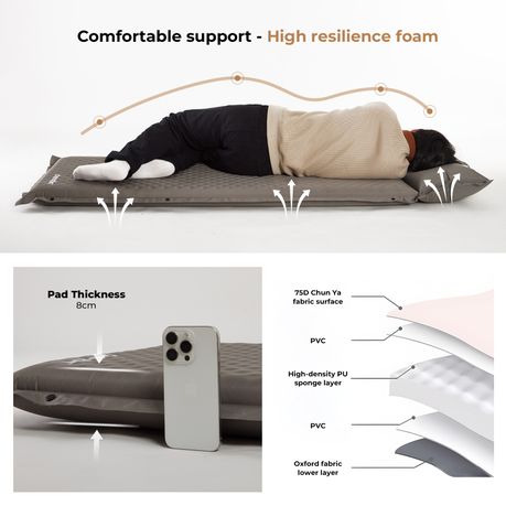 Inflatable Sleeping Pad - Single Size