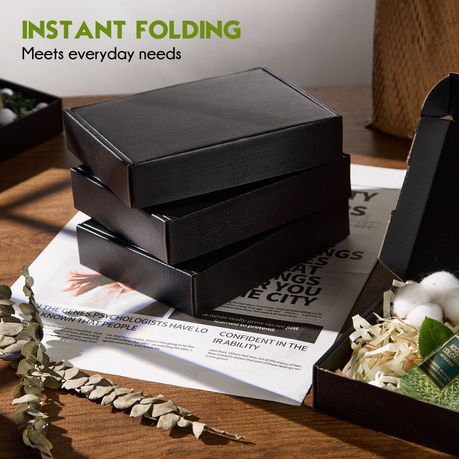 Black Cardboard Boxes - 15-Pack