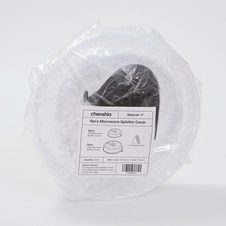 Chenshia 4-Piece Anti-Splash Microwave Cover Set with Oven Glove
