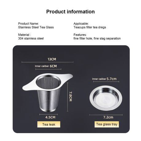 Stainless Steel Tea Infuser Mesh Strainer with Double Handles