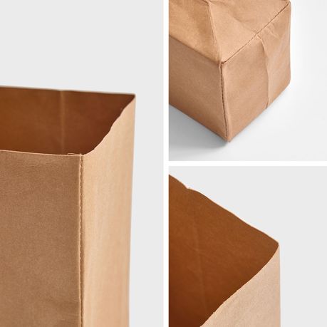 5Pc Washable Kraft Paper Storage Bags