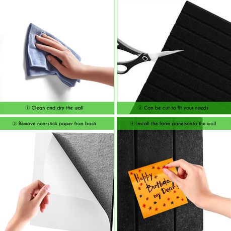 6-Pack Self-Adhesive Cork Board  Push Pin Display Board Set