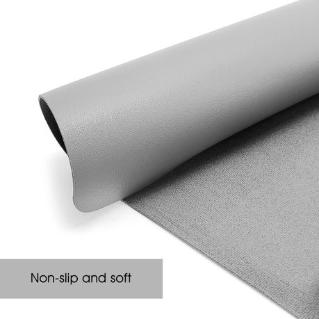 Leather Desk Pad Large Portable Desk Mat - Light Grey