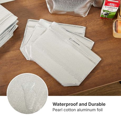 42x31cm Insulated Aluminium Foil Storage Bags - 30 Pack