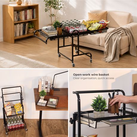 3-Tier Adjustable Storage Trolley