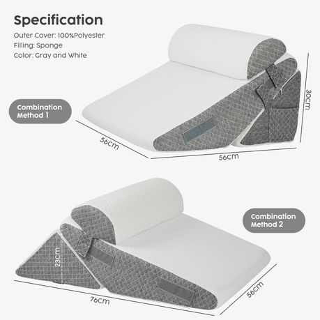 3-Piece Memory Foam Wedge Pillow Set