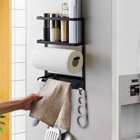 Chenshia Magnetic Storage Refrigerator Shelf-Spice Rack Kitchen Organizer - White