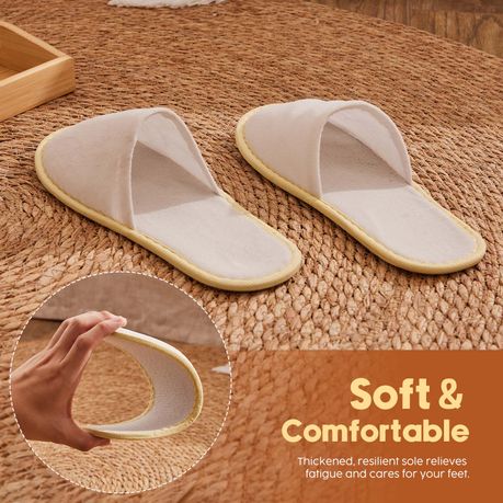 Beige Slipper Set - 10 Pack