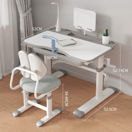 Kids Height-Adjustable Study Desk & Chair Set