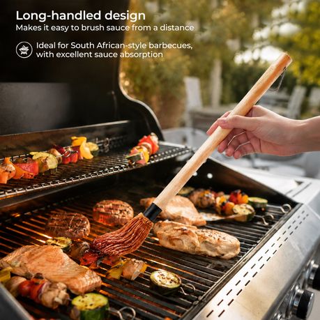 Braai Basting Brush Set with 6 Replacement Heads