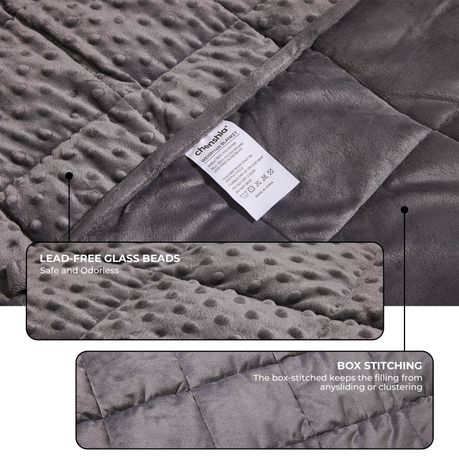 Double-Sided 6.8kg Weighted Blanket Anti Anxiety Gravity Blanket