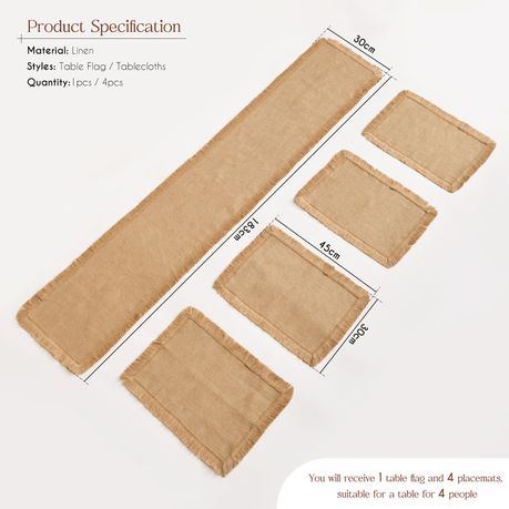 Table Runner and Placemat Dining Mat Set